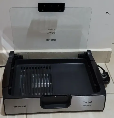 Due Grill Inox Premium Mondial, Grelha Dupla 1500W