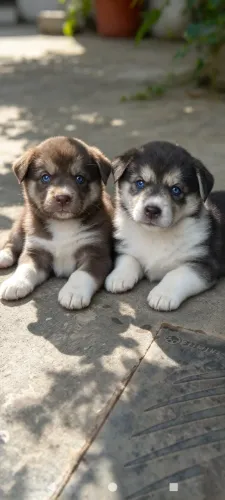 Vendo filhote fêmea husky com labrador valor 150 cada