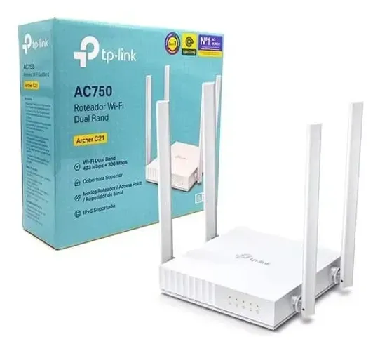 Roteador Wi-Fi Dual Band TP-Link Archer C21 AC750