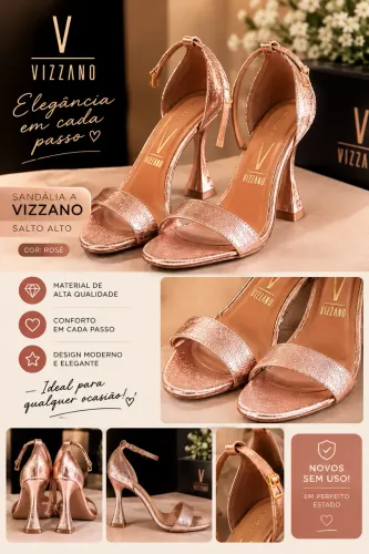 Sandália Salto Taça Vizzano