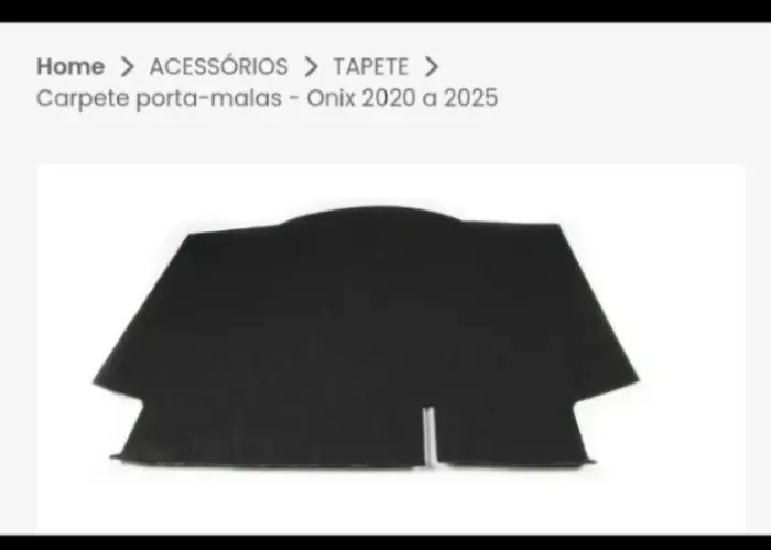 Tapete mala Onix Hatch 2020 a 2025