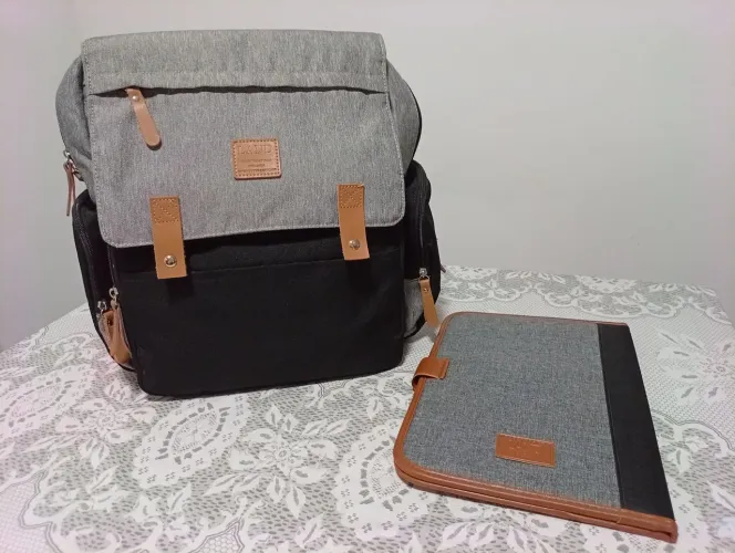 Kit Mochila Maternidade Land Maternity Luxo Premium Original + Porta Documentos
