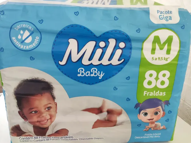 Fralda mili baby pacotão só 50$