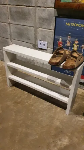 Sapateira branca laca prateleira móvel armário gabinete estante cômoda mesinha n mdf 