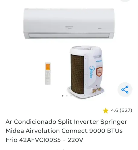 Ar condicionado Midea 220v - SEM entrega- parcelo com taxa da maquininha 