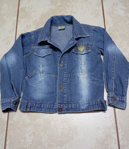 Jaqueta Parizi jeans infantil masculina tamanho 6