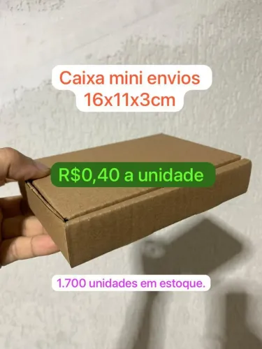 Caixa mini envios a R$0,40 cada unidade