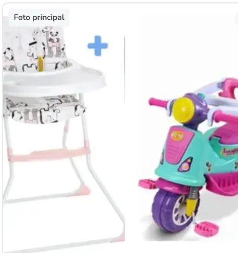 Carrinho e cadeira Alimentação