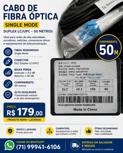 Cabo de fibra otica