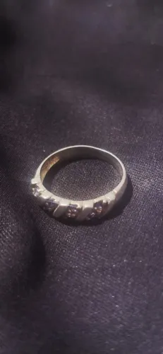 Meia aliança prata 925 zirconia, n: 17