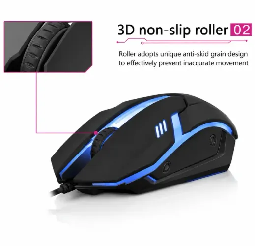 MOUSE GAMER Limei s1, led luminoso retroiluminado com fio