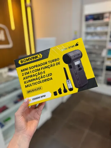 Mini Aspirador de Pó Portatil 13000 RPM 2 em 1