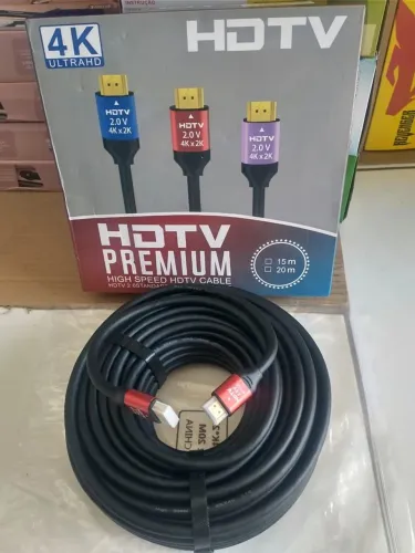 Cabo HDMI 2.0 Premium 4K Ultra HD 20m Blindado Alta Velocidade HDTV