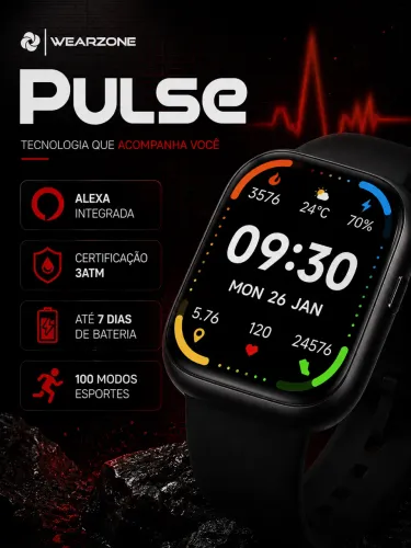 Smartwatch Pulse wearzone A prova d?água