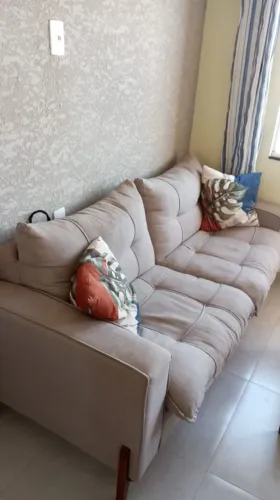 Sofá de linho higienizado 