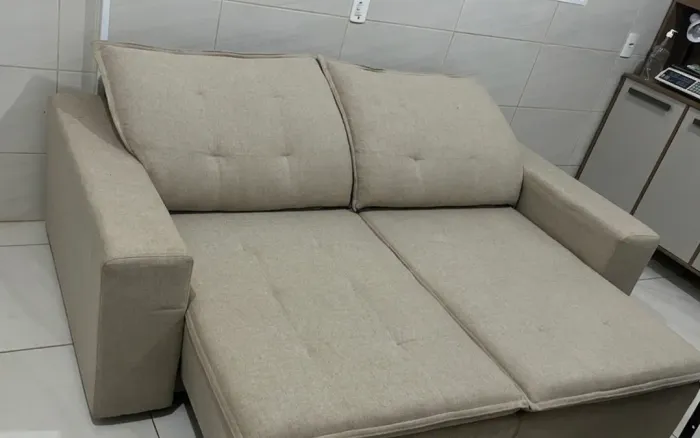 Sofá De Linho Estrutura em Eucalipto 2,60M