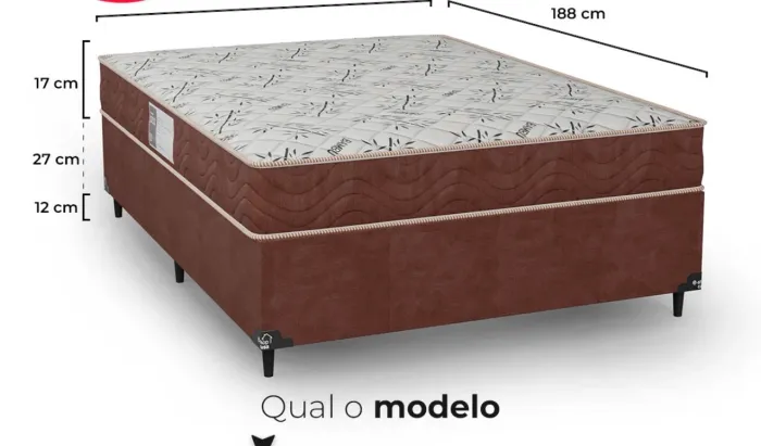 Cama de casal com cabeceira 