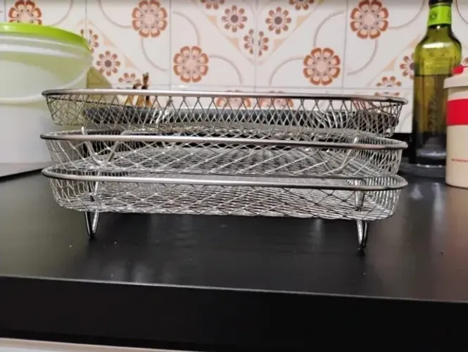 Rack de air fryer (3 grades de aço inoxidável)