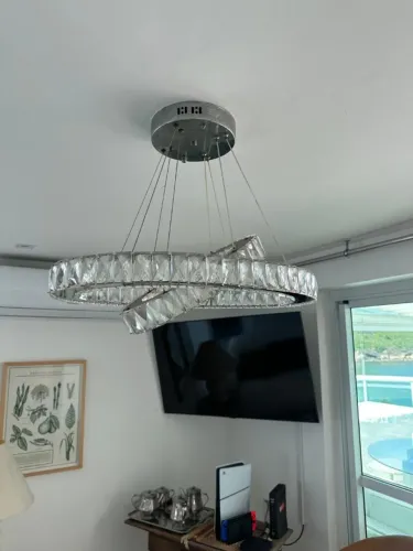 Lustre de Cristal Pendente - Inteligente