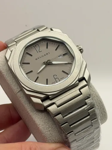 Relógio Bvlgari Octo Masculino | Linha A+ | Aço Escovado | Novo