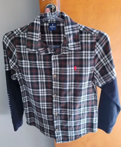 Camisa xadrez infantil maravilhosa