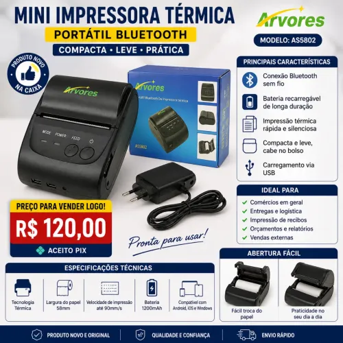 Mini impressora térmica