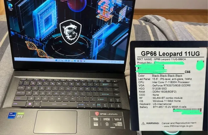 Notebook Gamer MSI GP66 Leopard 11UG