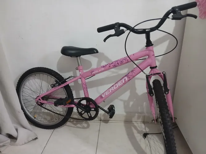 Bicicleta/ Bike Aro 20 Verden Folks Rosa - Ótimo Estado