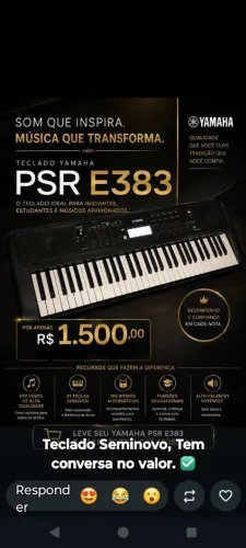 Teclado Yamaha PSR e 383