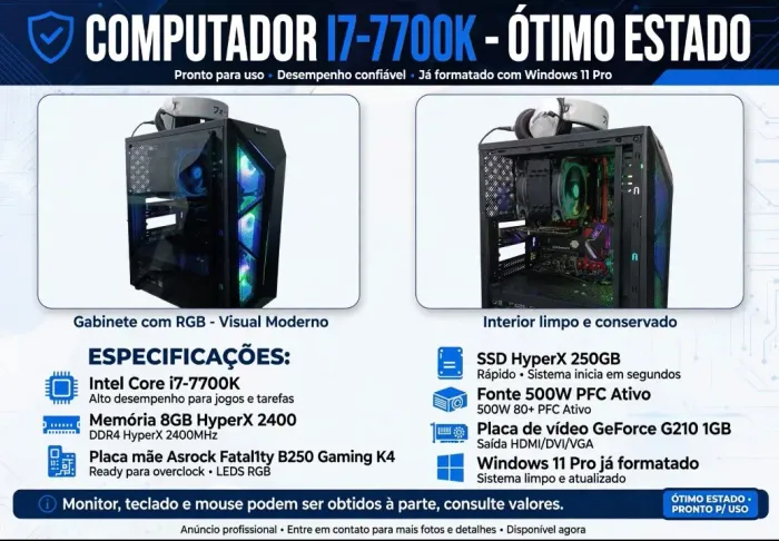 PC I7 7° Geração