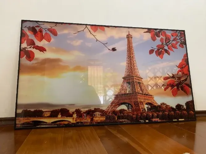 Quadro Decorativo em Vidro Torre Eiffel-Paris 1,37m x 0,80m
