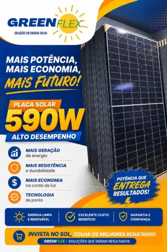 PLACA SOLAR 590W BIFACIAL