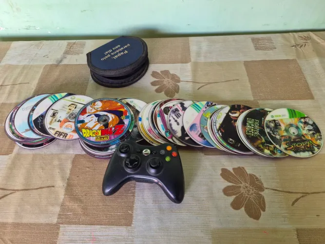Controle xbox 360 mais jogos