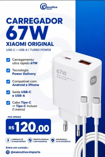 Carregador Original Xiaomi 