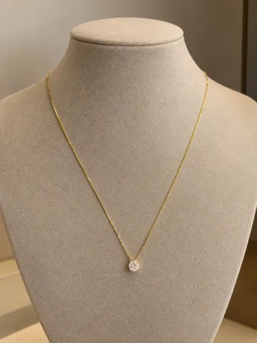 Corrente Veneziana com Ponto de Luz - Ouro 18K