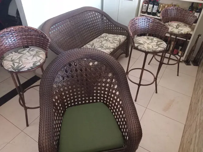 JOGO EXTERNO DE VIME , BANQUETAS E POLTRONAS