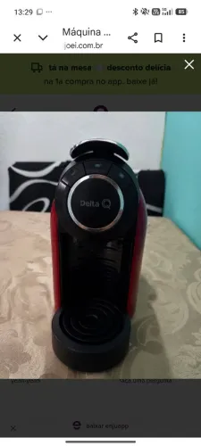 Cafeteira Delta com 2 cápsulas reutilizáveis