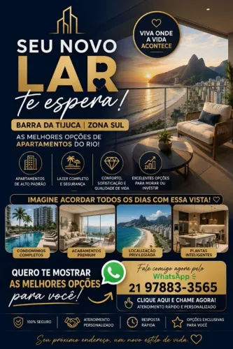 Apartamentos  Barra Da Tijuca e Zona Sul Encontre a Melhor Oportunidade.