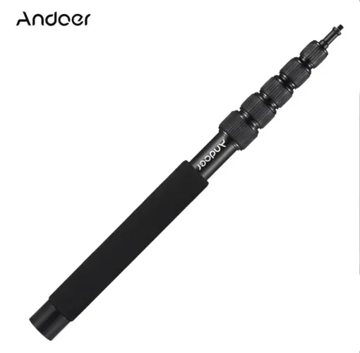 braço extensor portátil para microfone (boom pole) da Andoer.