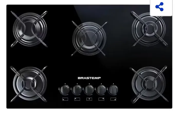 Fogão 5 bocas cooktop Brastemp