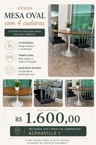 Mesa 4 cadeiras 