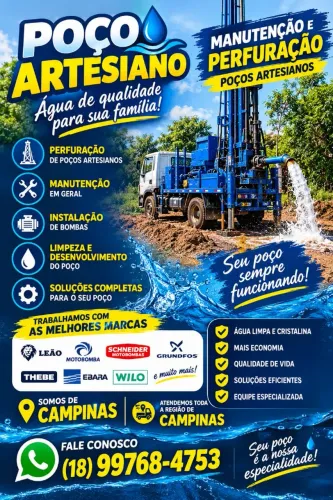 Perfuração de poço artesiano