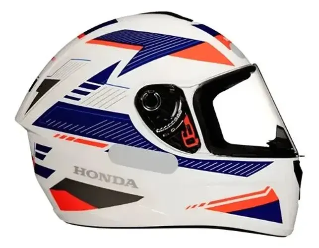 Capacete Honda original branco e azul