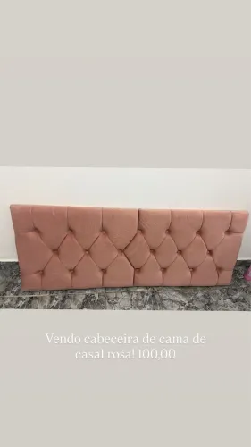 Vendo cabeceira de casal rosa R$:70,00