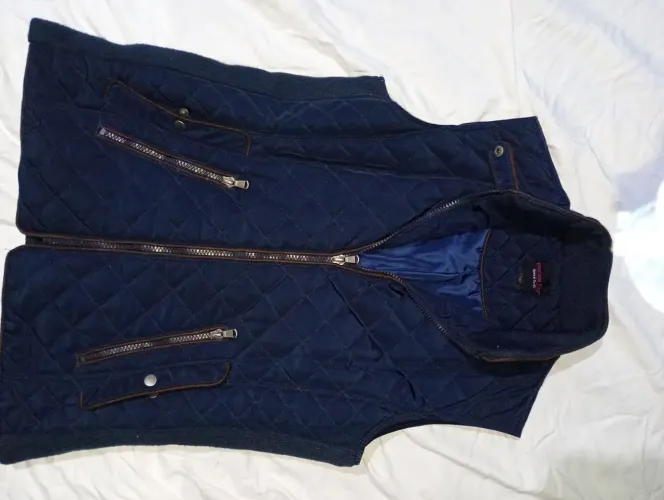 Colete Feminino Azul Marinho com Zíper - Moderno e Confortável Tam M FRETE GRÁTIS LIMITADO