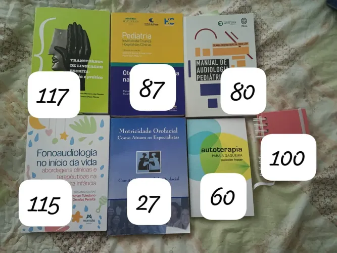 Livros da área de fonoaudiologia