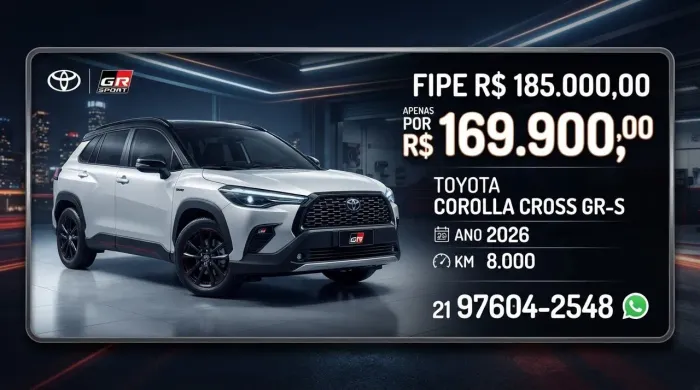 Toyota Corolla Cross Gr-s 2.0 16V Flex Aut. 2026