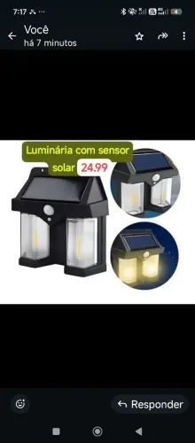 Luminária solar externa a prova d'água 