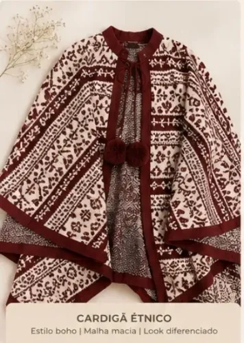 Cardigã Estampado