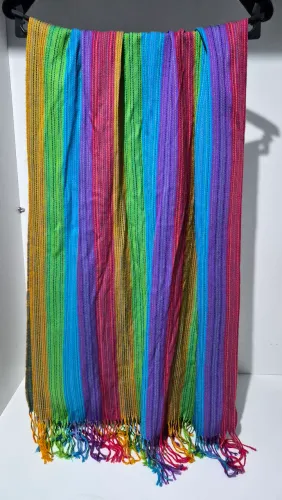 Xale em lã meclada 170x65 cm